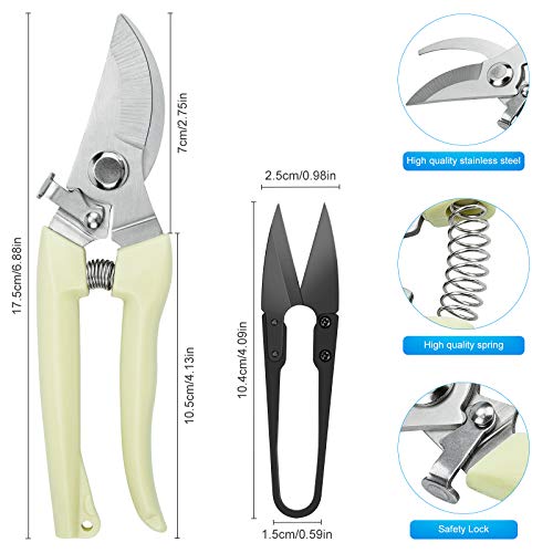 Garden Shears Pruning,Stainless Steel Pruning Shears,Garden Scissors,Bonsai Pruning Scissors Pruner Shears for Bud and Leaves Trimmer,Pruning Shears for Gardening.