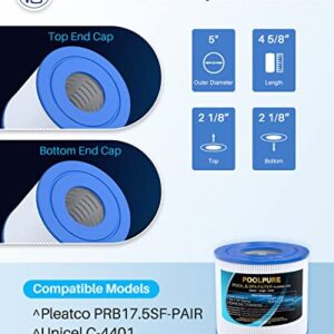 POOLPURE Replacement for Spa Filter PRB17.5SF-Pair, PRB17.5SF, Unicel C-4401, Filbur FC-2386, Aladdin 11802, 817-3510, 6000-134, R173432, 17-2606, Dynamic Series IV DSF 35 Hot Tub Filter