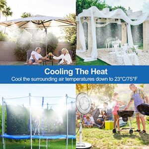 Outdoor Mister System for Outside Patio, Misting Cooling System 65Ft (20M), Water Mist Hose for Backyard, Garden, Greenhouse,Umbrella,Deck,Canopy,Pool,Porch,Gazebo,Kids Trampoline Waterpark Sprinkler