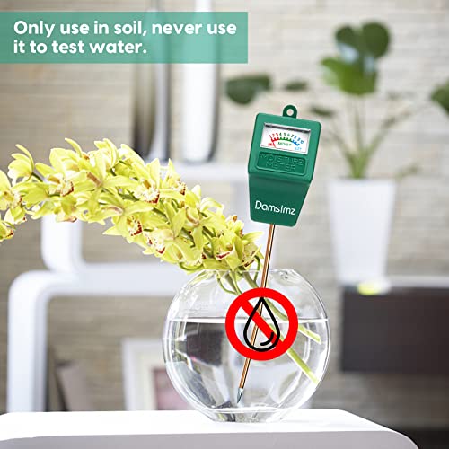 Damsimz Soil Moisture Meter, Plant Moisture Meter, Plant Water Meter Hydrometer for Plants Care, Gardening, Farming, Indoor & Outdoor Plants (No Battery Needed) Green