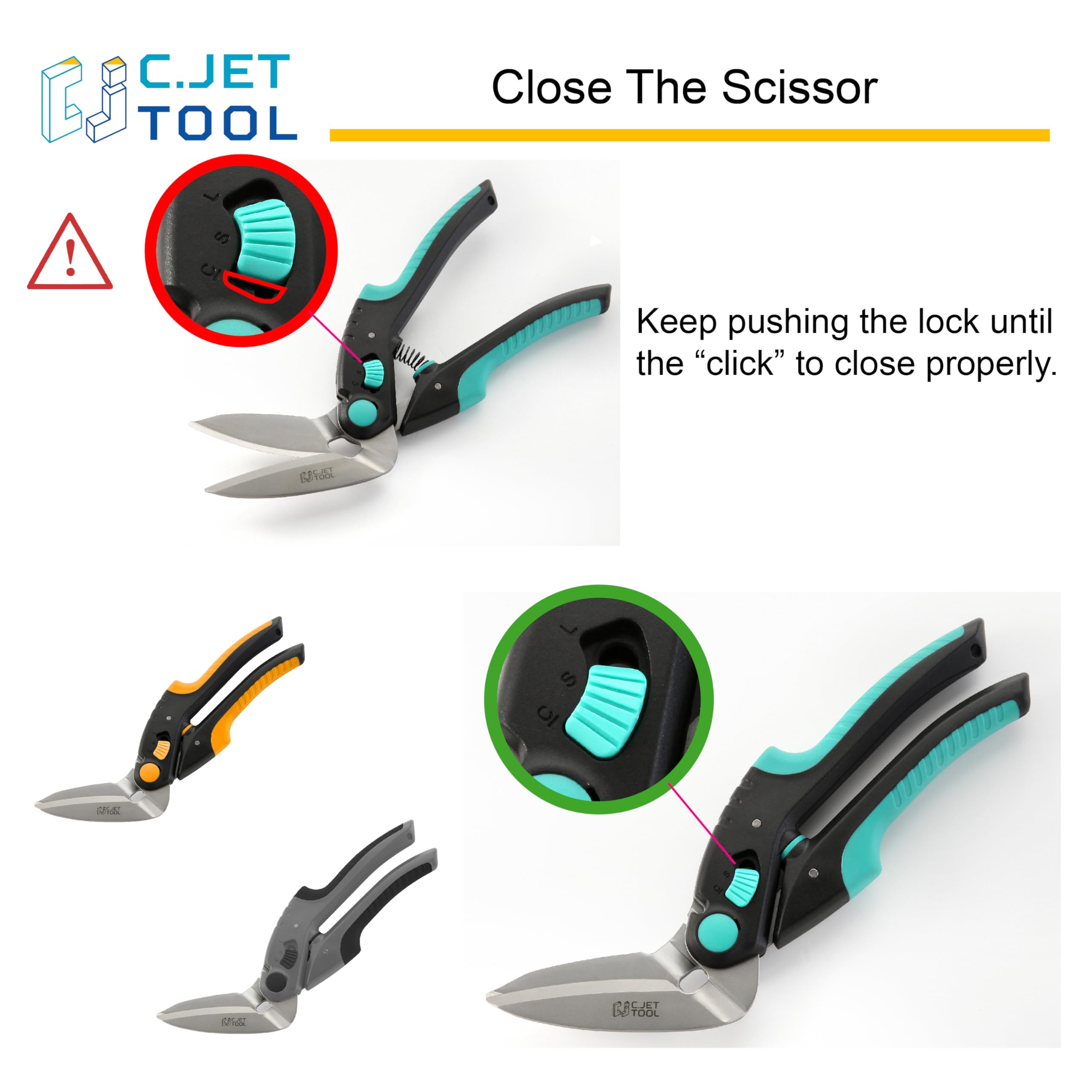 C.JET TOOL 10" Heavy Duty Scissors, Carpet Cutter, Industrial Scissors, Multipurpose, Scissors for Carpet, Cardboard, Leather, Pruning, Gardening, Professional Soft Grip Stainless Steel (Turquoise)