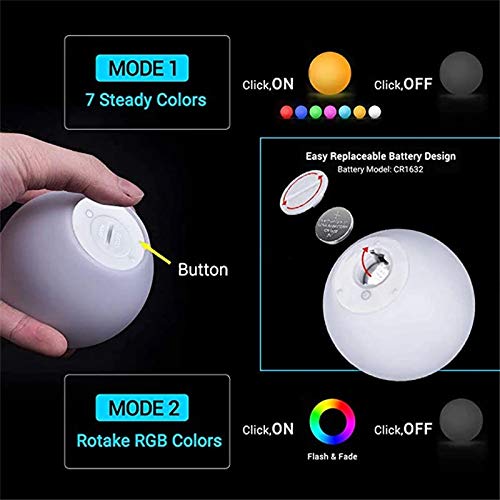 SMARTONICA Floating Light 6 Pack 16 Colors Pond Ball Lights with Remote Control 3 Lighting Modes 3 inch Waterproof Hot Tub LED Lights Kids Night Light Ball Lamp for Pool Party Decor