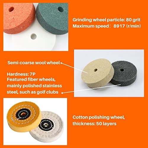 Amacupid Buffing Polishing Wheel Kits 3 inch, for Mini Bench Grinder、Electric Dril. Sharpening Knives Rust Removal Polishing.for Home DIY Grinding Polishing