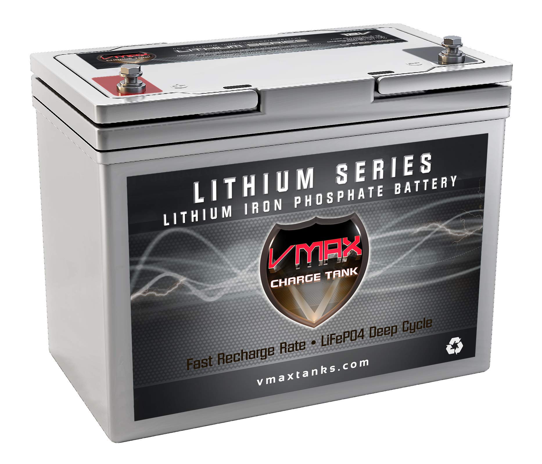 VMAX LFP22-1255 Lithium 22NF Battery LiFePO4 704Wh 12V 55AH w/BMS Deep Cycle Li-Iron Battery Ideal for Off-Grid Solar Panel Charge Wind Energy 9" L x 5.5" W x 8.2" H