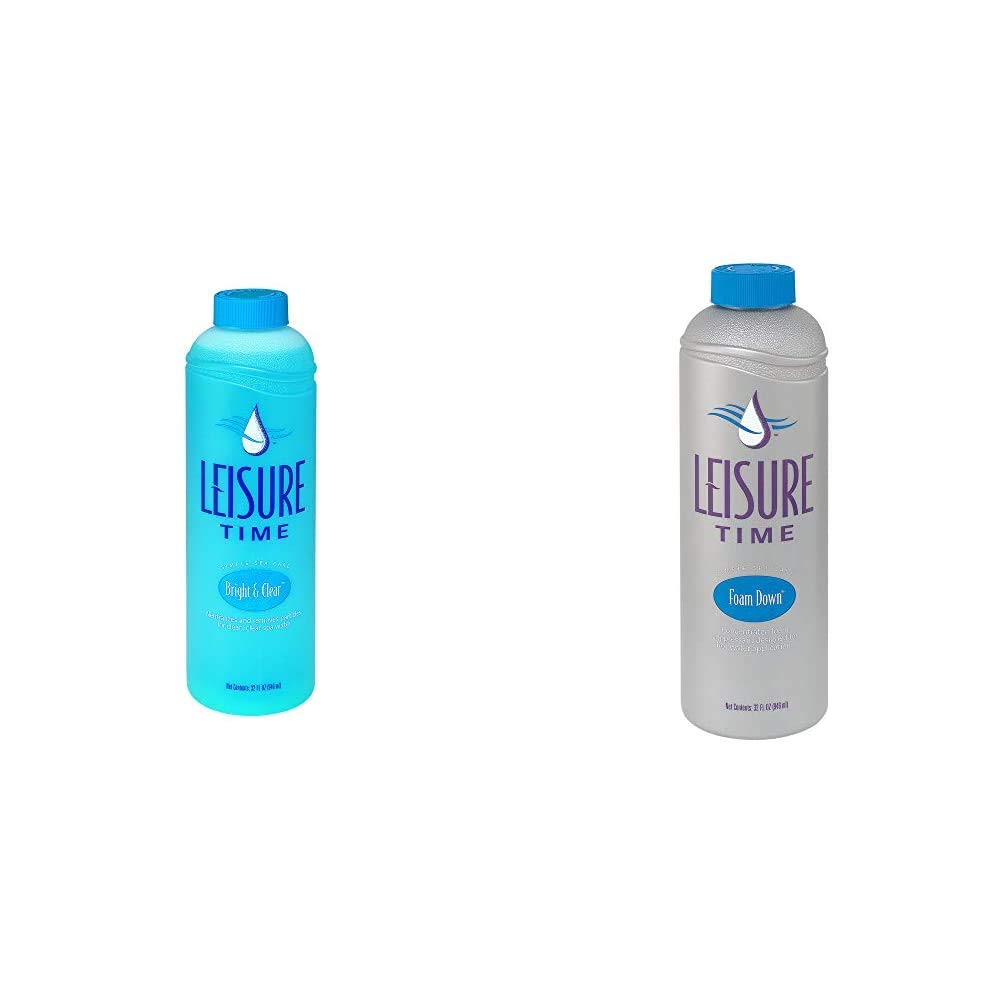 LEISURE TIME Spa Water Care Bundle (Bright and Clear + Foam Down)