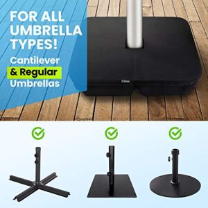 Rhino BaseMate EVA Material - Patio Umbrella Base Weights up to 200 Lb. | for Cantilever Umbrella, Regular Umbrella, or Any Offset Umbrella Base | 4-Part, 900D Heavy-Duty, All-Weather (Square)