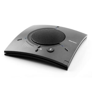 clearone aura chat 150 usb speakerphone with 3 microphones for 360 degree coverage - home office solutions