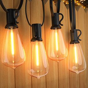 Afirst Outdoor LED String Lights 20FT - Patio Lights with 22 Shatterproof Bulbs(2 Spare) Waterproof Connectable Edison Bulb String Lights for Outside Backyard Porch Lighting