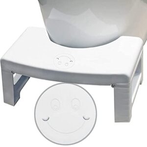 toilet stool foldable poop stool adult bathroom stool toilet step poop foot stool with scented bead box folding squat for toddler and adult bathroom stool 7-inch height toilet assistance steps white