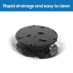 Pop Up Bathroom Sink Drain with Overflow Matte Black Pop Up Drain Stopper Vessel Sink Lavatory Vanity Anti Clog Leak Proofing