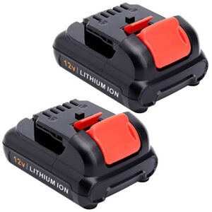 elefly 2 pack 12v 3.0ah lithium battery replacement for dewalt 12v battery dcb120 dcb124 dcb126, compatible with dewalt 12v drill tool battery dcb121 dcb122 dcb123 dcb127