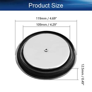 Yinpecly Metal Sink Drain Stopper Stainless Steel Sink Plug with Rubber Sealing Lid 4.69 inch Diameter Knob Design for Kitchen Sink Bathtub 2pcs
