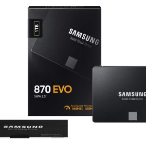 Samsung 870 EVO 1TB SATA 2.5" Internal Solid State Drive (SSD) (MZ-77E1T0)