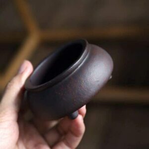 Round Chinese Yixing Zisha Mame Bonsai Pot 2.5''x2.5''x1.5''