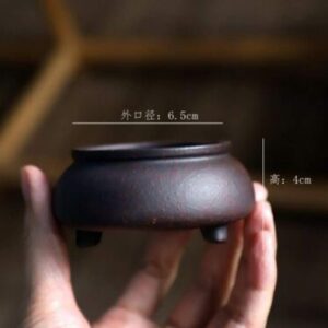 Round Chinese Yixing Zisha Mame Bonsai Pot 2.5''x2.5''x1.5''