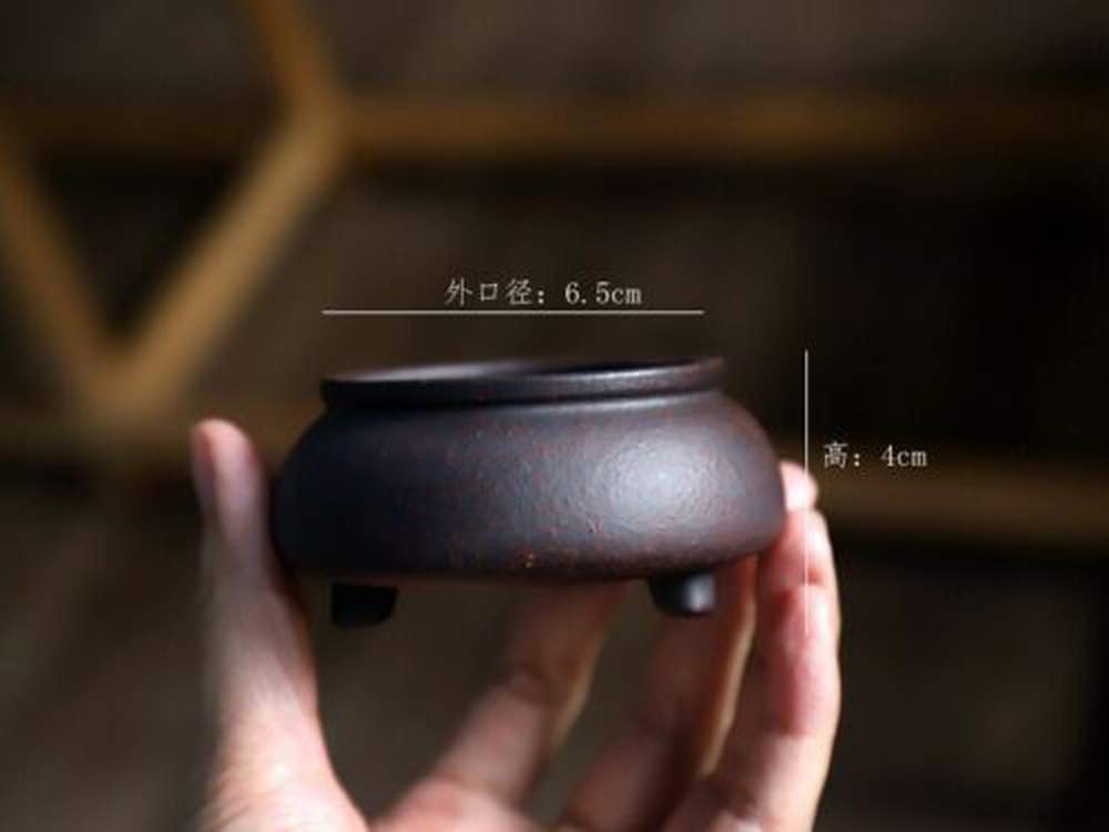 Round Chinese Yixing Zisha Mame Bonsai Pot 2.5''x2.5''x1.5''