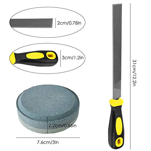 Set of 2 Dual Grit Multi-Purpose Sharpener and Rectangular Cut Axe File, SourceTon Waterstone Sharpener and sharpening file