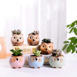 6pcs Fleshy Flower Pot Garden Plant Holder Ceramic Flower Pot Succulent Plant Pot Small Flower Pots Decorative Flower Pots Cactus Planter Mini Flower Pot Ceramics Succulent Plants