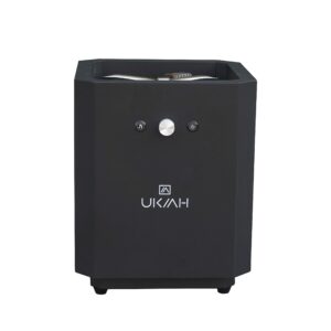 ukiah the note - deluxe portable gas fire pit with patented 2.0 beat to music sound system, black (tk-5000-txd)