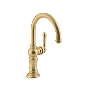 Kohler 99264-2MB K-99264-2MB Artifacts Single Handle Kitchen Bar Sink Faucet, Vibrant Brushed Moderne Brass