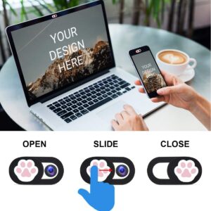 IMNEXT2U Webcam Cover Slide 6 Packs Ultra-Thin Camera Covers for Computer Laptop Desktop Smartphone to Protect Your Privacy and Security, Cute Dog Paw