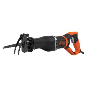 black+decker 7 amp electric reciprocating saw with removable branch holder (bes301k)
