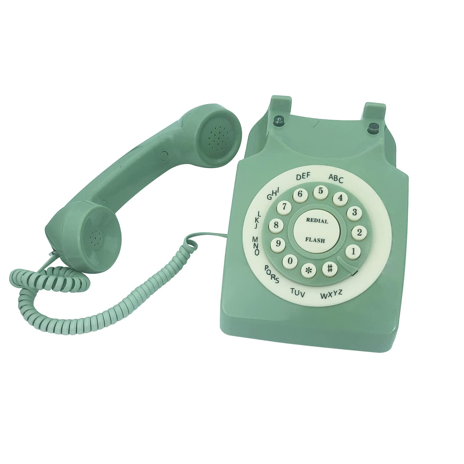 Retro Corded Landline Phone, TelPal Classic Vintage Old Fashion Telephone for Home & Office, Wired Home Phone Gift for Seniors (Green)