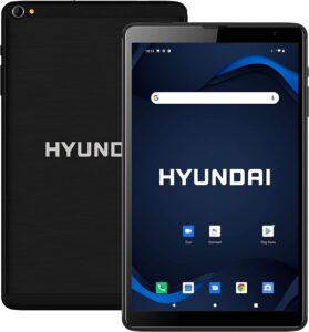 hyundai hytab plus tablet 8lb1 8" fhd android tablet ips display, quad-core processor, camera, wifi & lte,32gb storage,2gb ram android 10 go edition - black