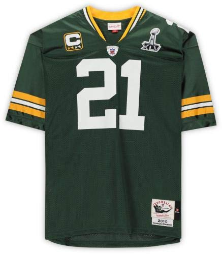 Charles Woodson Green Bay Packers Autographed Green Mitchell & Ness Super Bowl XLV Throwback Authentic Jersey with "SB XLV Champs" Inscription - Autographed NFL Jerseys