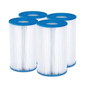 summer waves p57100204 replacement type a/c swimming pool and hot tub spa filter cartridge with ultimate filtration paper, (4 pack)