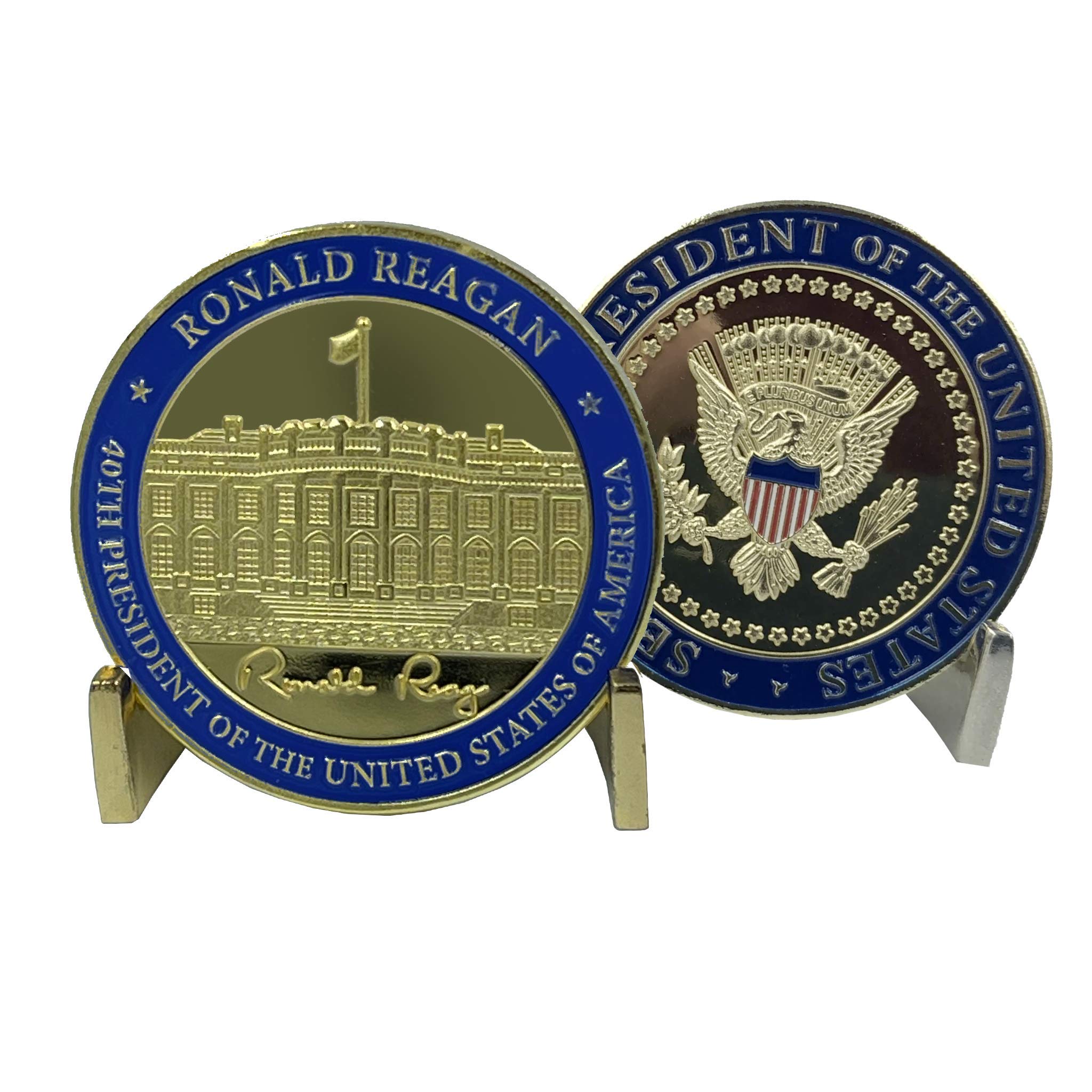 EL7-01 40th President Ronald Reagan Challenge Coin White House POTUS Coin