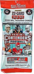 2020 panini contenders football value pack (22 cards/pack)