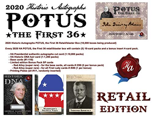 2020 Historic Autographs P.O.T.U.S. The First 36 BLASTER box (54 cards/bx)