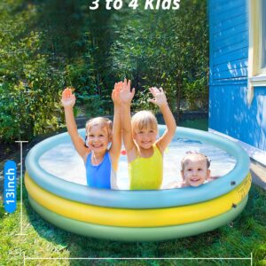 AKASO Kiddie Pools, 59'' x 13'', Inflatable Swimming Pools for Boys, Girls, Toddlers, Easy Set Up Inflatable Baby Ball Pit Pool for Ages 2+, Garden, Backyard, Outdoor Summer Water Party