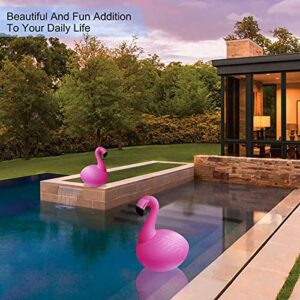 Rukars Solar Floating Lights 4 PCS, Flamingo Floating Pool Lights Solar Powered Glow Lights, Waterproof Auto On/Off LED Solar Lights Outdoor Decorative for Garden, Path, Yard, Patio, Party