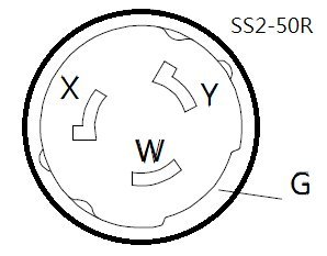 Parkworld 62176 Shore Power Adapter Generator 30A L14-30P Male to Marine 50A SS2-50R Female with Locking Ring (3FT)