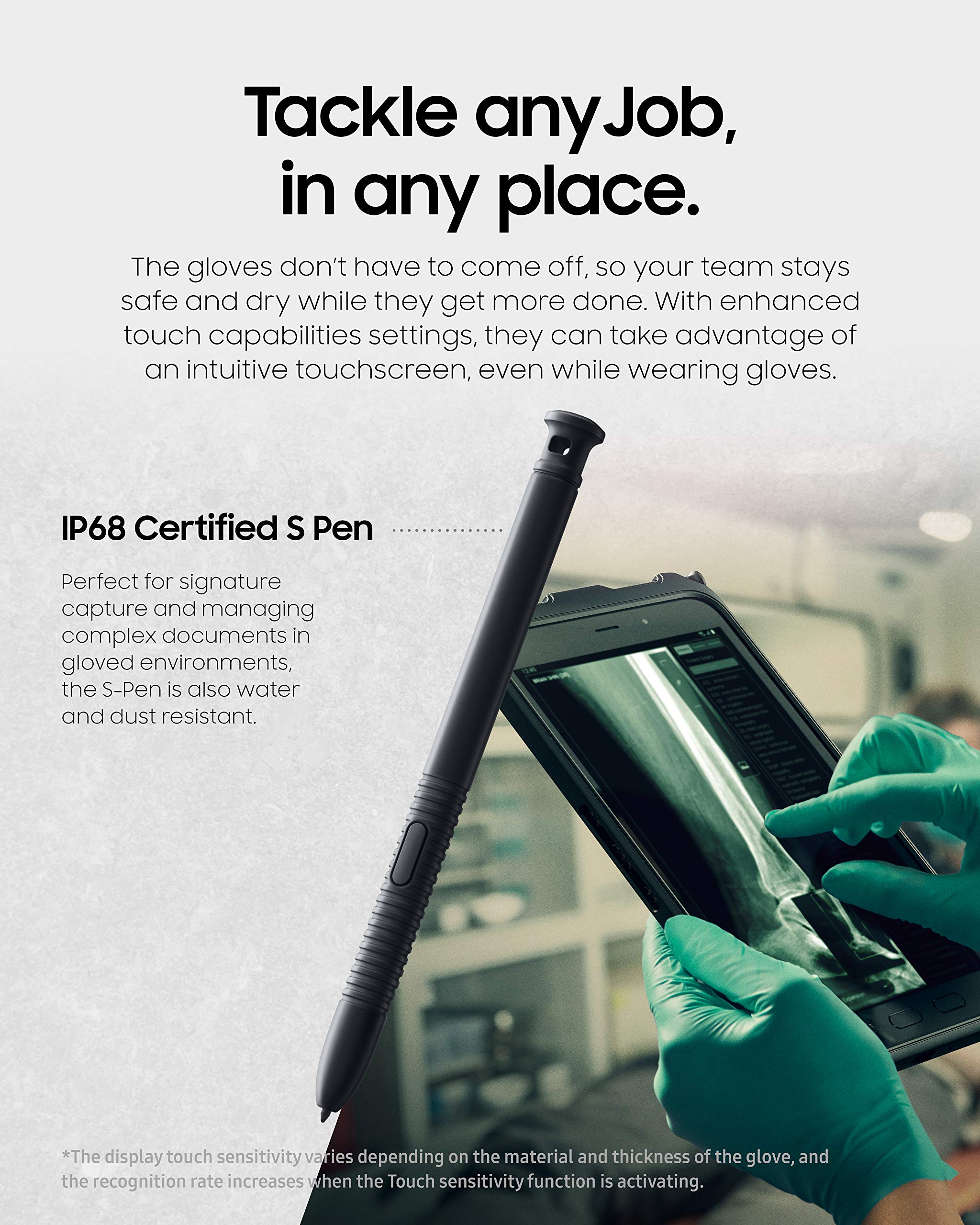 Samsung Galaxy Tab Active3 Enterprise Edition 8” Rugged Multi Purpose Tablet |128GB & WiFi | Biometric Security (SM-T570NZKEN20), Black