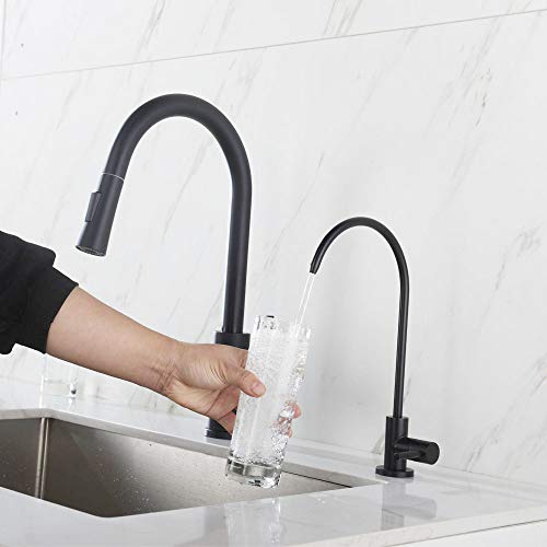 Apaix Drinking Water Faucet Matte Black, Kitchen Water Purifier Faucet for Non-Air Gap Reverse Osmosis Water Filtration System