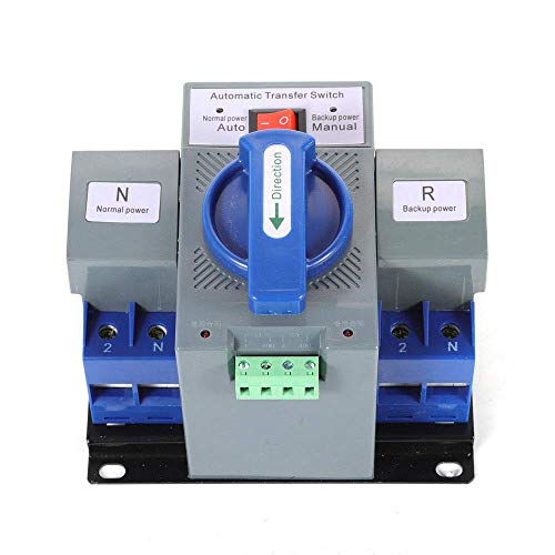 JONASC 63A 2P Dual Power Automatic Transfer Switch 110V Generator Changeover Switch 50HZ/60HZ