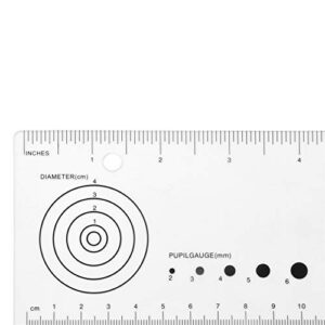 Edtape Wound Measurement Tools Wound Measuring Ruler Medical Ruler Wound Measuring Tool EMI Medical Ruler with Pupil Gauge Reference Guide