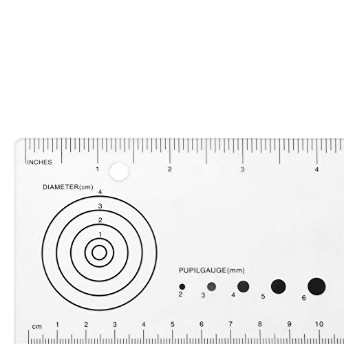 Edtape Wound Measurement Tools Wound Measuring Ruler Medical Ruler Wound Measuring Tool EMI Medical Ruler with Pupil Gauge Reference Guide