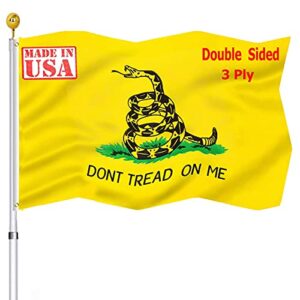 dont tread on me gadsden double sided flag 3x5 outdoor heavy duty don't tread flags banner with 2 brass grommets