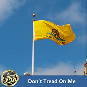 Dont Tread on Me Gadsden Double Sided Flag 3x5 Outdoor Heavy Duty Don't Tread Flags Banner with 2 Brass Grommets