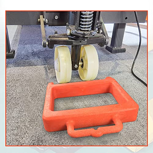 ROBLOCK Pallet Jack Chock Heavy Duty Wheel Chock, Pallet Jack Stopper for Truck 14.2" Length x 11.2" Width x 2" Height (1 Pack, Orange)