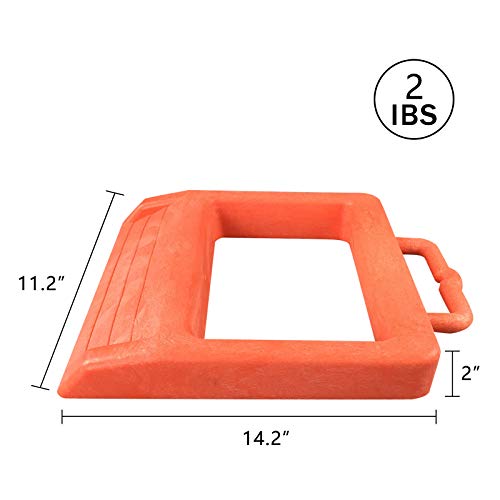 ROBLOCK Pallet Jack Chock Heavy Duty Wheel Chock, Pallet Jack Stopper for Truck 14.2" Length x 11.2" Width x 2" Height (1 Pack, Orange)