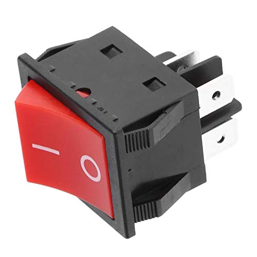 Rocker Switch,30A Welder Welding Machine 4-Pin Boat Type ON/Off Rocker Switch 120VAC/250VAC Easy to Control The On-Off of Electric Equipment (1pcs)