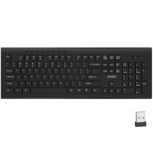 tnbiu wireless keyboard, 2.4g ergonomic wireless computer keyboard, full size pc keyboard with numeric keypad for laptop/desktop/surface/chromebook/notebook