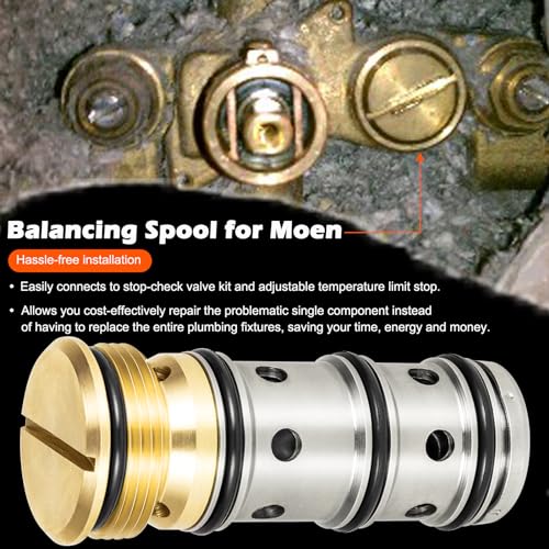 For Moen 1423 Balancing Spool Perfectly Compatible with Moentrol Moen Tub Shower and Shower-Only Faucets, Replacement for 132343