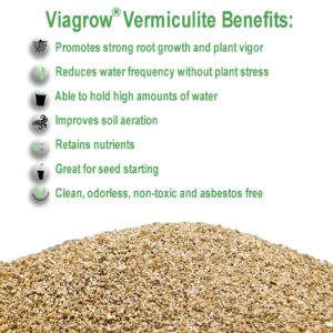Viagrow Horticultural Vermiculite, 29.9 Quarts/ 1 cubic FT / 7.5 gallons / 28.25 liters