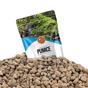 ho yoku pumice for plants, 2.25 quarts japanese pumice rock, tan in color soil additive for succulents, cacti, bonsai, horticultural bonsai pumice stone
